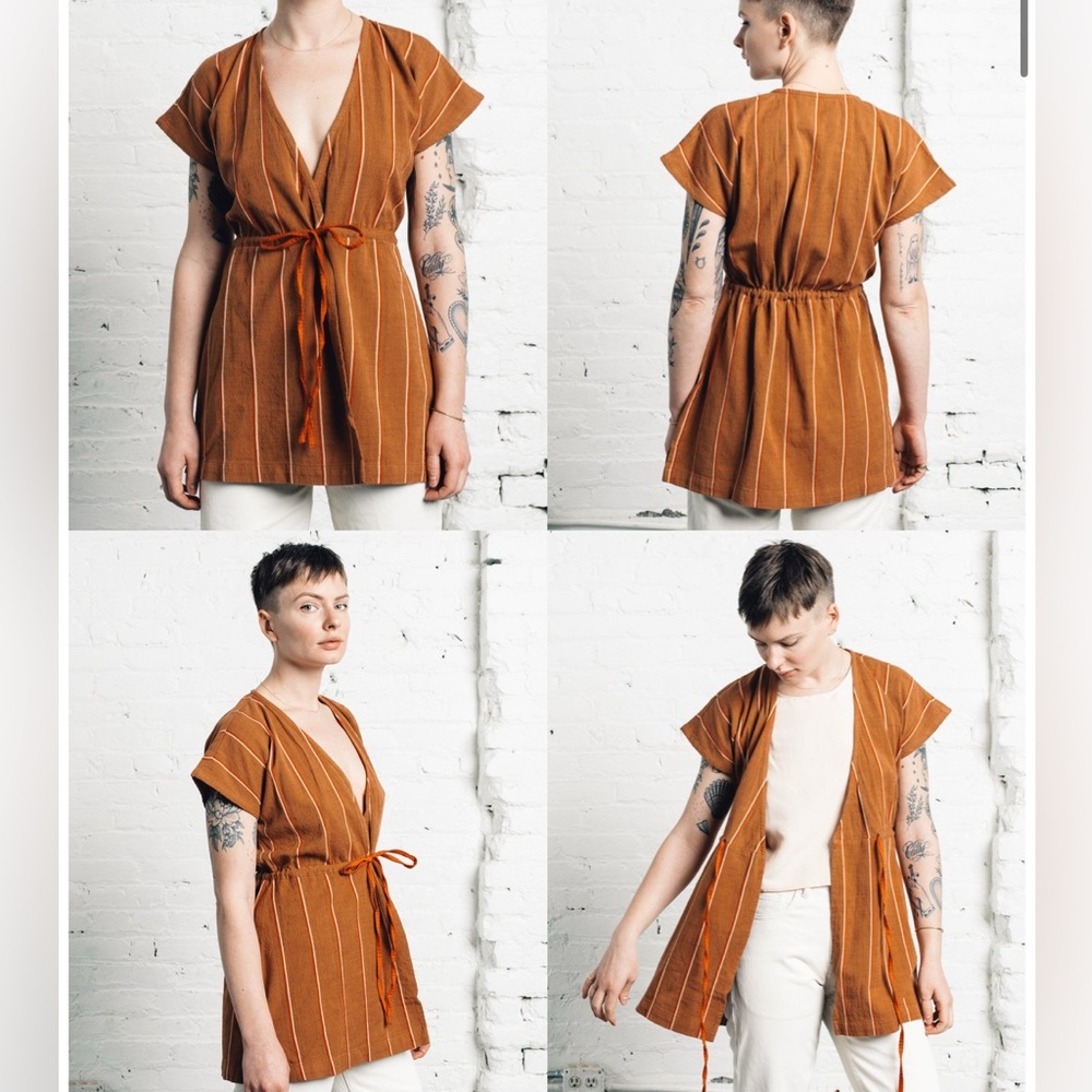 Ace & Jig Caraway Top in Cognac
